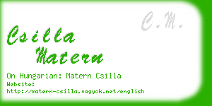 csilla matern business card